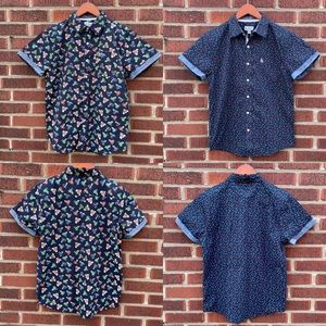 🆕 Lot Of 2 Boys Penguin Button Down Poplin